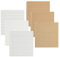 Jeffdad 6 Pack Haftnotizen 75 x 75mm, Selbstklebende Haftnotizzettel, Linierte Selbstklebend Tagesliste Notizblock Klebezettel zum Beschriften für Notizblock Büro Haus Schule (480 Stück, Weiß+Braun)
