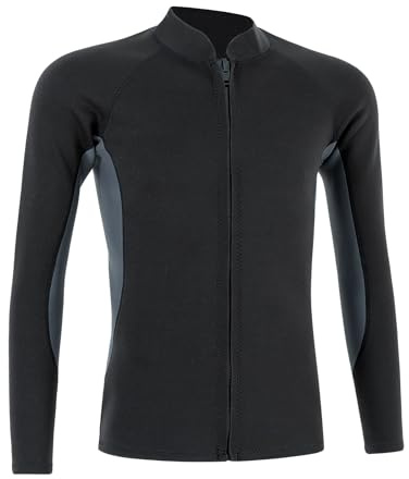 YDQUANI 2mm Wetsuit Top Neoprene Wetsuits Jacket Thermal Long Sleeves Diving Suit for Men Women Open Water Swimming Snorkeling Scuba Diving Surfing