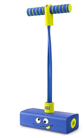 Jump 'N' Bouncer Bungee Hopper, Pogo Stick für Kinder 3+, Schaumstoff Pogo Jumper Stick, Gartenspielzeug Spiele, Blau