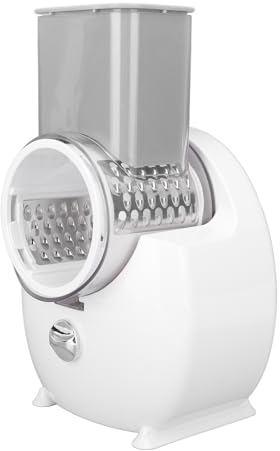Trancheuse électrique, Râpe à Fromage électrique pour la Cuisine à Domicile, en Acier Inoxydable, Broyeur électrique à Commande Unique, pour Fruits, Légumes et Fromages