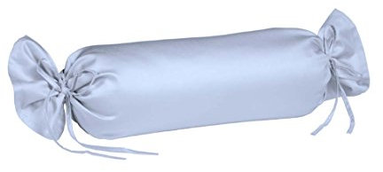 liebling Kissenhülle Nackenrolle Interlock Jersey 40 x 15 cm, Farbe bleu, Kissenbezug aus 100% Baumwolle, edler Glanz, waschbar 60 Grad, Ökotex 100