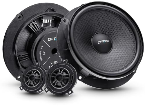 Alternativ främre högtalarset kompatibelt med Skoda Scala – 100 % Plug & Play Compo-högtalarsystem – 70 watt RMS, 3 Ohm, 91 dB effektivitet