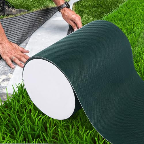 LDHHYH 2 Pack Artificial Grass Joint Tape, 150MMx10M Self Adhesive Joining Turf Tape Jointing Fixing Synthetic Lawn Carpet Tape for Connecting Fake Grass Carpet Lawn Turf Installation