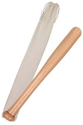 Mazza da Baseball Relaxdays, 18, Legno, Mazza per Principianti, compatta e Leggera, Borsa per Il Trasporto.
