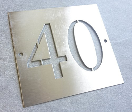 GUIZZO Creart - Numero Civico Esterno in Acciaio Inox con Fori 2 Cifre, Numeri Civici Esterni per Targa Personalizzata Made in Italy, Targhetta Personalizzata Porta Ingresso per Uso Esterno, 10x10H cm