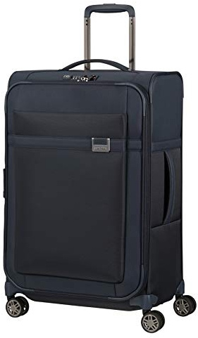 Samsonite Airea - Spinner M erweiterbar, Koffer, 67 cm, 73.5/81.5 L, Blau (Dark Blue)