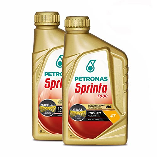 Petronas Kit 2X Sprinta Olio Motore 4T 100% Sintetico 4 Tempi F900 10W-40-2 Confezioni da 1L