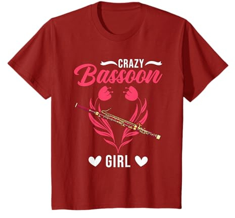 Crazy Bassoon Girl Fagotto Maglietta