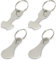 Chip del carrello della spesa in 4 pezzi, anello portachiavi del carrello della spesa in acciaio inox, gettone del carrello della spesa in acciaio inox Gettone del carrello della spesa