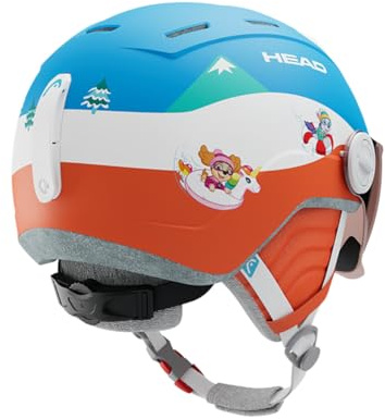 HEAD MOJO Visor PAW Ski- und Snowboardhelm mit Visor, Paw Patrol Design, Rot/Blau