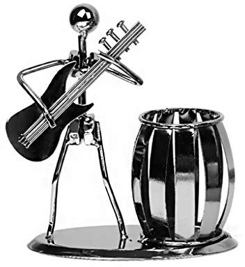 Kreativer Metall-Musik-Player, Musiker, Stifthalter, Schreibtisch-Aufbewahrung, Pinsel-Topf