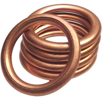 5 guarnizioni in rame M14 x 20 x 2,0 (forma C) per viti di scarico dell'olio, compatibili con singole serie del gruppo VAG