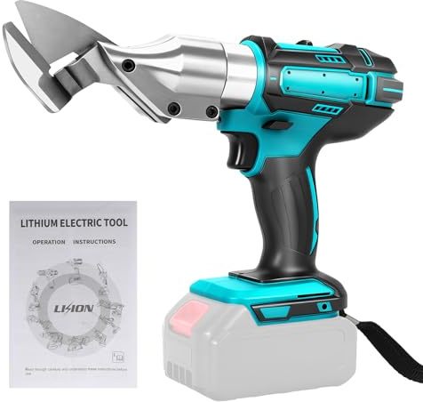 FormiPow Cisaille à tôle sans fil compatible pour Makita 18V, Tête Rotative 360° de Ciseaux électrique, épaisseur de coupe jusqu’à 2 mm, pour métal, tapis, tissu et cuir (Batterie non Incluse)