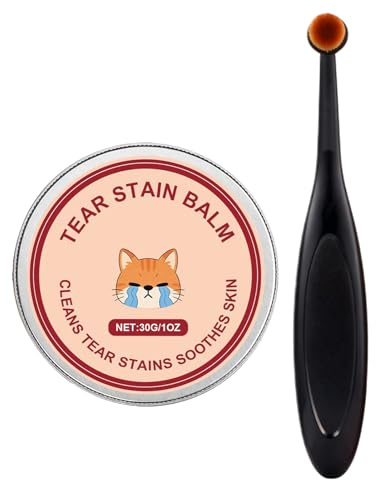 Removedor de manchas de lágrimas para mascotas, suministros de limpieza naturales para el cuidado de los ojos de las mascotas, bálsamo para manchas de lágrimas para perros, para razas pequeñas