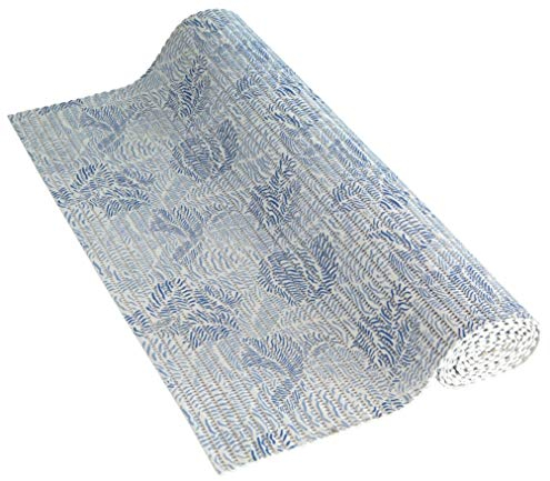 Venilia Mjukskumsmatta, Venisoft fjärrkontrollmönster halkfri golvbeläggning duschmatta halkfri matta, PVC-polyester, blåvit, 0,5 x 65 x 200 cm, 54796