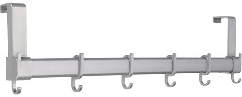 SIRO Türgarderobe Kaufungen, Schlicht, Kunststoff silbergrau, 480 mm x 58 mm x 136 mm, MI687-480K90V1K