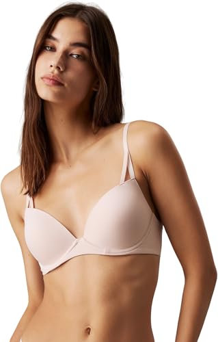 Calvin Klein Donna Reggiseno a Mezza Coppa Lift Elasticizzato, Beige (Beechwood), 3F
