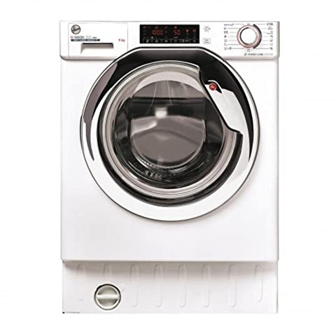 Hoover H-WASH 300 PRO HBDO485TAMCE/1-S Built-In Washing Machine, 9 kg, 1600 rpm, Inverter Motor, WiFi, Extra Care, All in One 59, White, Class A