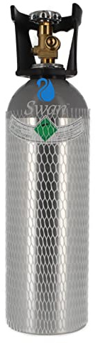 Swan Bouteille Co2 4 kg en aluminium entièrement rechargeable avec valve résiduelle spéciale pour gazage alimentaire