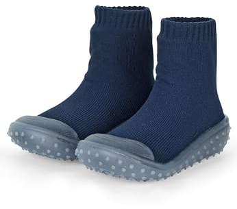 Sterntaler Adventure -Socks uni - Unisex Babysocken mit transparenter profilierter Gummisohle - Adventure Socks unifarben - marine, 22