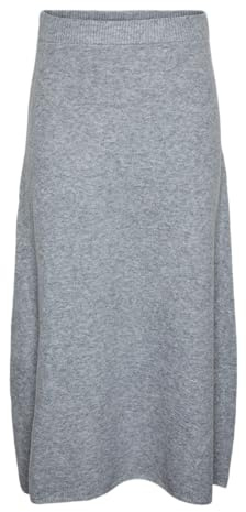 PIECES Pcnanu HW-Falda de Punto Largo, Color Gris, S para Mujer