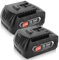 2 pcs 5.0Ah BAT610G Remplacement pour Bosch 18V Batterie BAT618 BAT618G BAT609 BAT609G BAT619 BAT619G BAT610G 2607336169 2607336170 Outil électrique