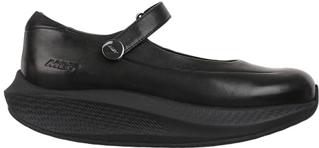 MBT Sirima 8 tipo Bailarinas de Mujer de vestir. Zapatos para Caminar Anatómicos y Cómodos. Calzado Fisiológico Confort y Estabilidad con Suela balancín. Manoletinas Casual sin cordones. color Negro