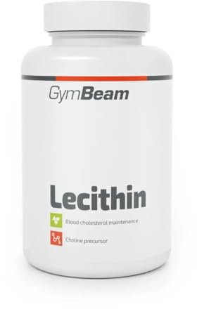 GymBeam Lecithin (Kapseln) - Natürliche Soja-Kapseln, 1200 mg Lecithin pro Kapsel, enthält Fettsäuren, Glycerin, Phosphorsäure und Cholin, Sojalecithin mit Linolensäure und Ölsäure, 120 caps