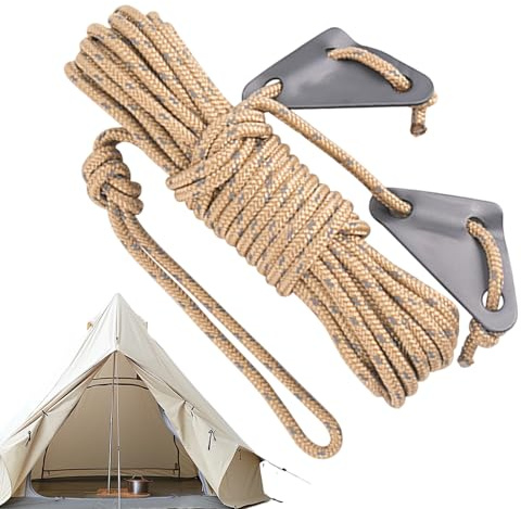 Cuerda para Tienda | Cuerda Reflectante Alta Resistencia 5mm para Carpas 10 Metros | Ajustable Resistente Al Accesorios De Camping Multiusos para Viaje Y Actividades Exteriores Hombres