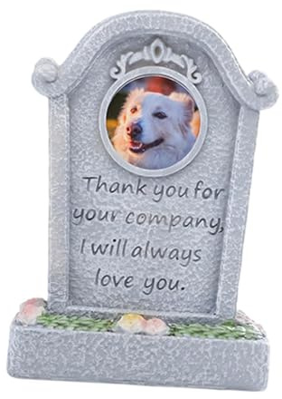 YIXANNX Monument commémoratif pour Animaux de Compagnie, stèle funéraire en résine pour Chat, à Installer sur Un Porche extérieur, Gris, Accompagner