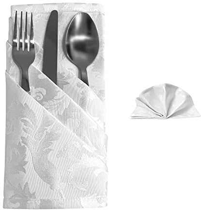 GDN |Servietten-Set 6-teilig Weihnachten weiß Jacquard 45 x 45 cm - 100% Made in Italy