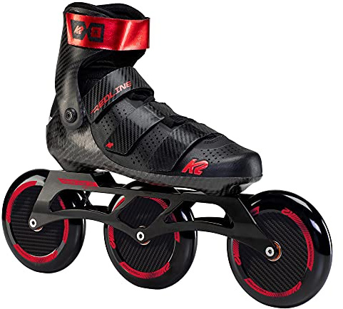K2 Skates Unisex Inline Skates Redline 125, Black - red, 30F0199.1.1.065