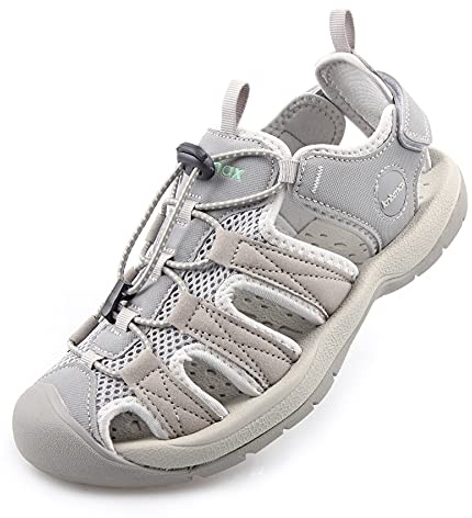 Knixmax Sandali Sportivi Estivi Donna Traspirante All'aperto Antiscivolo Escursionismo Scarpe da Trekking Passeggiata Arrampicata Grigio EU41