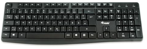 EQUIP Teclado USB QWERTY ESPA OL, Negro, 245211