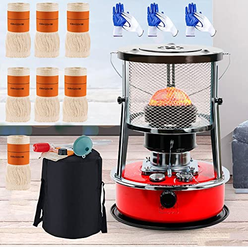 Petroleumofen für innenräume, Große Petroleumofen Heizung Heizer mit Umfallschutz Heizstrahler, Tragbarer Effizienter Petroleum Heizung mit Docht, Petroleumheizung innen, Für Camping Barbecue （4.6L）