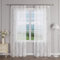 Delien Gardinenschals Ausbrenner Transparente Gardinen mit Kräuselband Modern »Wellen« Fenster Gardinen Wohnzimmer Flächenvorhänge Dekoschals Vorhang mit Wellenmuster 1 St. Weiß,BxH 140x245cm