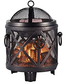 Makimoo Duftlampe Wachs Duftöl Lampe, elektrische Wachswärmer, Ölbrenner, Nachtlicht-Öllampe für Heimdekoration (Kamin Schwarz)