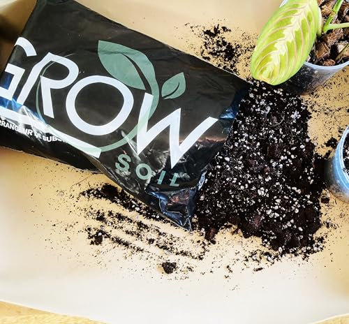 Grow Soil, Mix pour aroides, terreau sans Tourbe pour Plantes d'intérieur Type Monstera, calatea et Autres aroides. Drainant et Parfait en Croissance de Racines. Sac de 4L Facile a Ranger