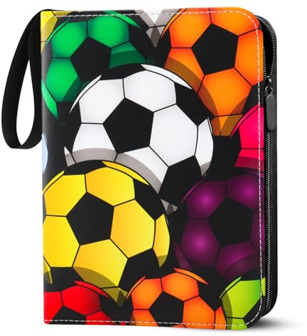 CHILDGO Fotbollskort, samlaralbum, 50 sidor, 400 kort, samlarkortalbum för fotboll att samla, fotboll, present till kort, samlare och barn, pojke