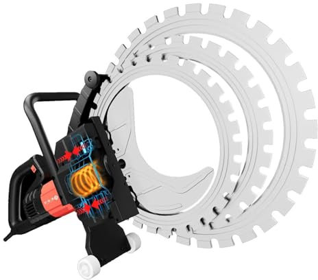 Heavy-Duty Brushless Concrete Circular Saw with Upgraded Toroidal Design for Deep Cuts Up to 50cm, Ideal for Professional Construction and Renovation Projects