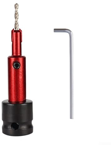 Gdfnmogo Punta da trapano multiuso per la lavorazione del legno con dimensioni di foratura a gradini da 2,8-4 mm, taglierina a cono filettata M10, compatibile con trapani manuali e da banco (2,8 mm)