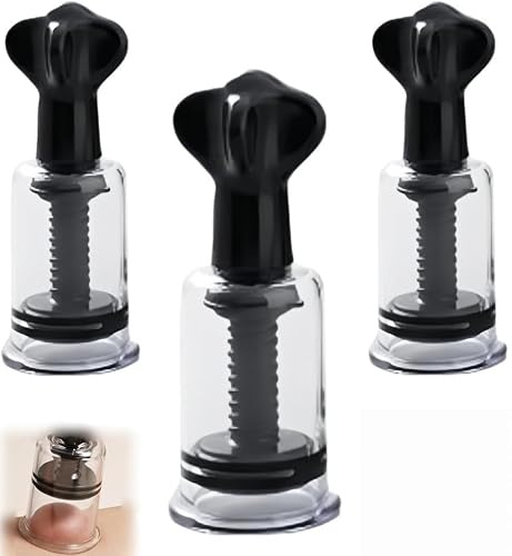 3 Pcs Manual Twist Vacuum Suction Cupping Therapy Set, Portable Full‑Body | Reusable Massage Cups for Muscle Soreness, Back Joint Stiffness Relief & Daily Home Body Relaxation