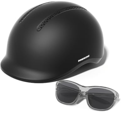 InnerKing Adjustable Adult Bike Helmet and Sunglasses Set for Women and Men