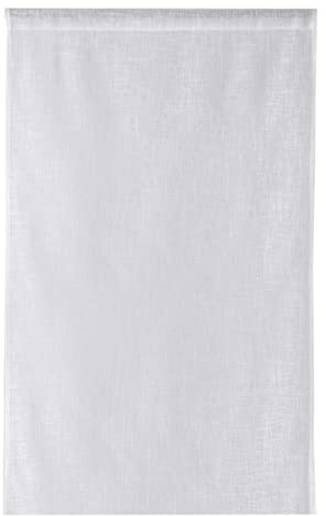 Linder Vitrage à la Paire, Polyester, Blanc, 45x180 cm