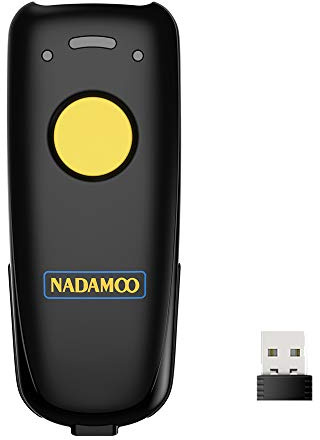 NADAMOO Wireless 2D Barcode Scanner Compatible with Bluetooth, 2.4G Wireless & USB Wired Connection, Portable Bar Code Scanner for Inventory Library CMOS Image Reader for Tablet PC, Read 1D 2D QR Code