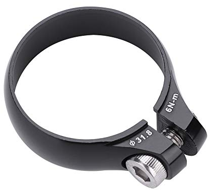 Dwawoo Sattelkloben Fahrrad Sattelklemme, Fahrradsitz Adapter Schnellspanner Sattelklemme 31.8mm für 27.2 Sattelstütze Super Leichtgewicht (Schwarz)