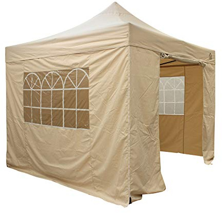 All Seasons Gazebos 2.5x2.5m Totalmente Impermeable Pop up Gazebo Incluye 4 Paredes Laterales - Beige