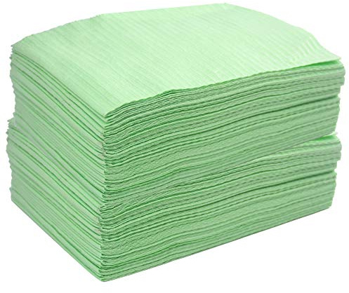 Aokbean 125 pz 13 x 17,7 pollici 3 Strati Monouso Tatuaggio Tovaglia Tovaglia da Tatuaggio Impermeabile Tampone per la Pulizia Degli Asciugamani Tovaglia da Tavola per Forniture per Tatuaggi (Verde)