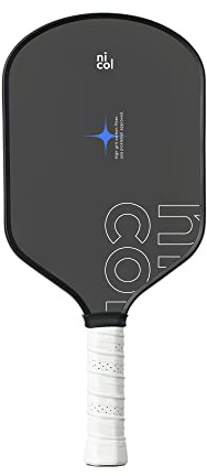 P-One by Nicol Pickleball Paddle – Raquette de Pickleball T700 de qualité supérieure en Fibre de Carbone Japonaise – Approuvé par l'USAPA, poignée allongée et Face de pagaie, poignée antidérapante