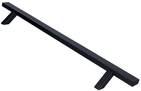 NAJDER Türgriff 45° - Edelstahl - 1300 x 1800 - Handgriff - Einseitiger - 1 Stück - Rechteckig - Pulverbeschichtet - Schwarz Matt - Inox - AISI 304 / A2 - Premium Qualität